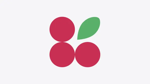 Lingon logotype featuring a stylized lingonberry symbol for blockchain startup