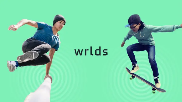 Wrlds brand identity with logo and visual elements for smart connected products