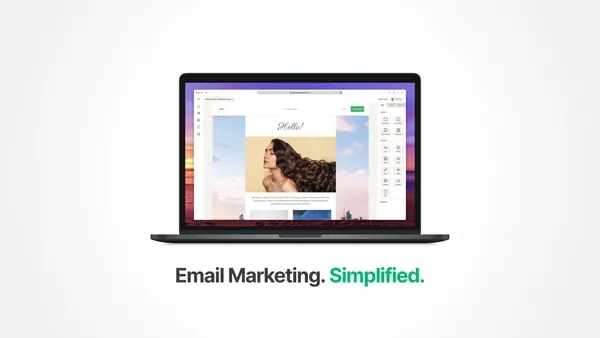 Minutemailer brand with paper plane symbol and green color palette