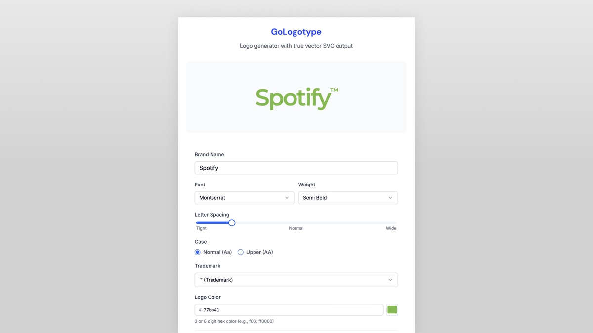 Gologotype: A free tool for clean startup logos