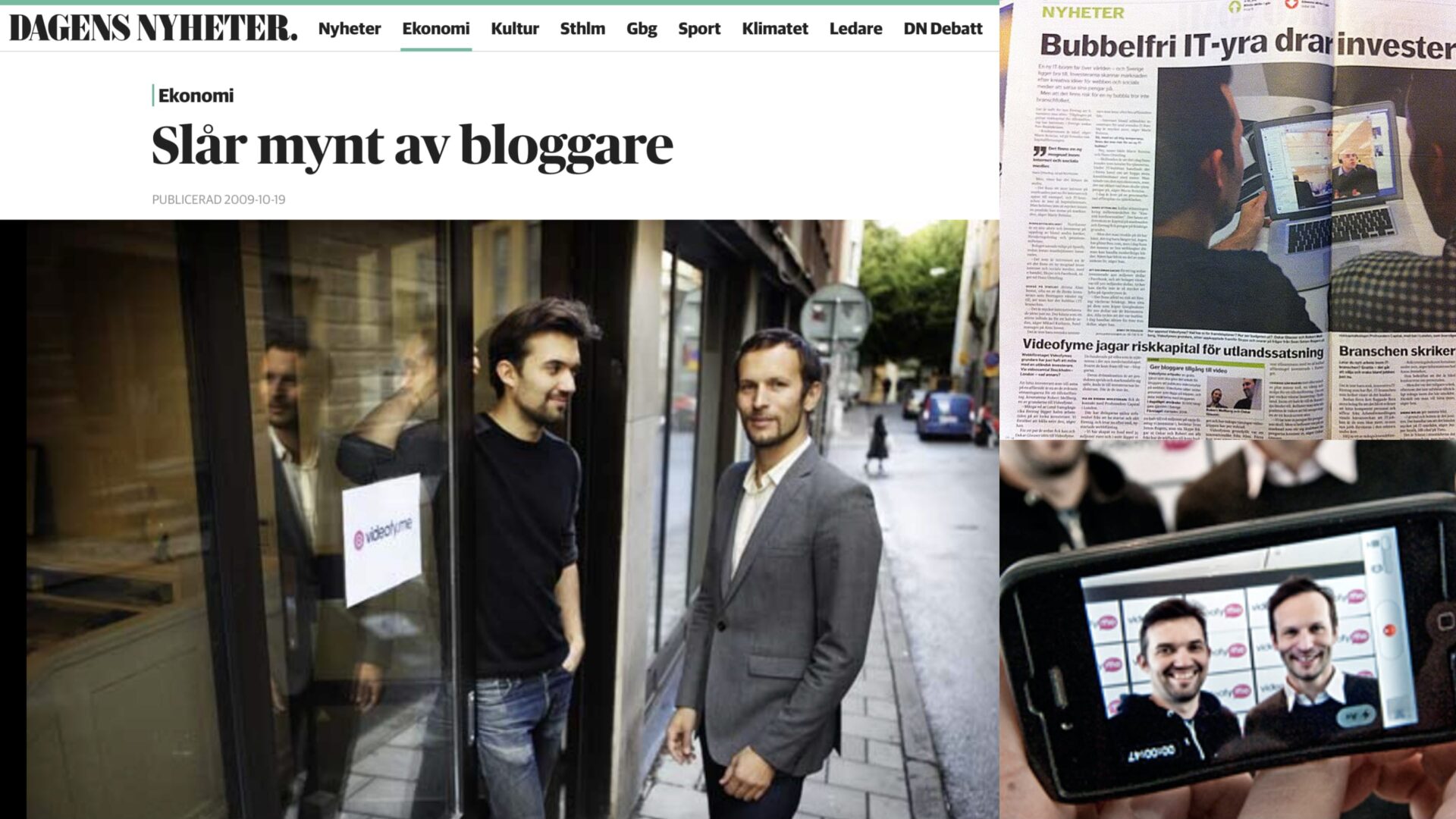 Videofy in the news. Oskar Glauser and Robert Mellberg.